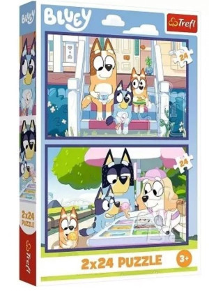 PUZZLE "2x24 - Zabawna Bluey" / BBC Bluey FSC Mix 70% 34446