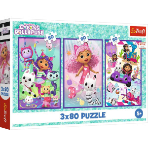 Puzzle 3x80  Kolorowe dni Gabby 34882