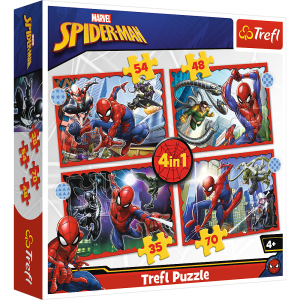 Puzzle 4w1 (35,48,54,70) Bohaterski SpiderMan 34384