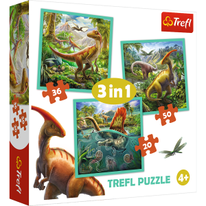 Puzzle 3w1 (20,36,50) Niezwykły świat dinozaurów 34837