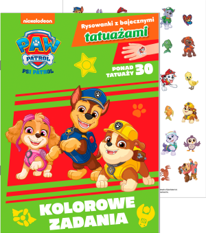 Psi Patrol. Rysowanki z bajecznymi tatuażami Kolorowe zadania