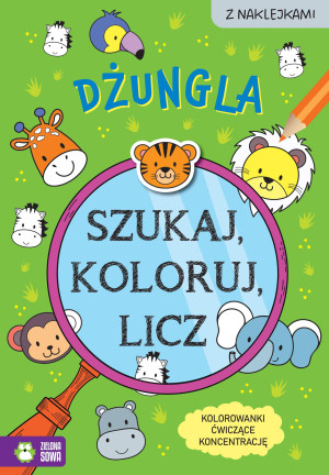 Szukaj, koloruj i licz. Dżungla