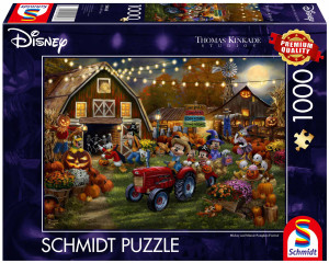 Puzzle 1000 PQ T.Kinkade Myszka Miki festiwal dyni Disney 113673