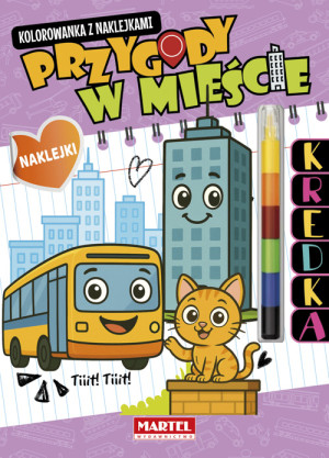 Przygody w mieście. Kolorowanka z naklejkami (modułowa kredka)