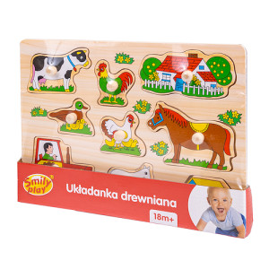 Układanka drewniana farma uchwyty SPW83598 AN01