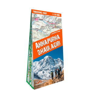 Annapurna & Dhaulagiri trekking map 1:650 000 laminat 2019