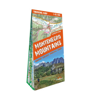 Montenegro Mountains Góry Czarnogóry trekking map 1:65 000 laminat 2024
