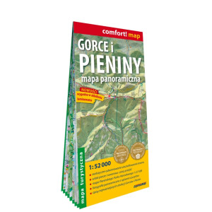 Gorce i Pieniny mapa panoramiczna turystyczna 1:52 000 laminat 2024
