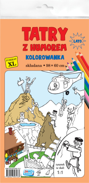 Tatry z humorem - lato. Kolorowanka XL - kolor