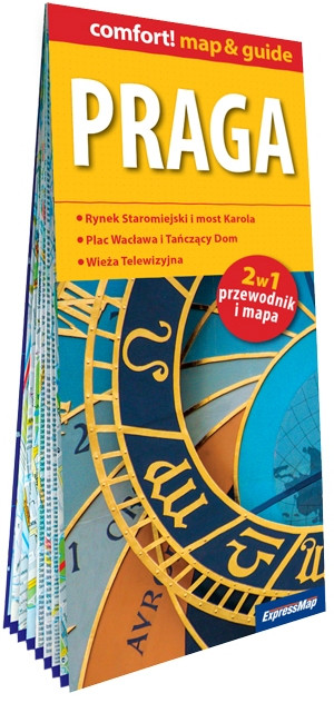 Praga laminowany przewodnik i mapa 2w1