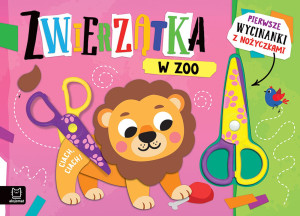 Zwierzątka w zoo. Wycinanki z nożyczkami