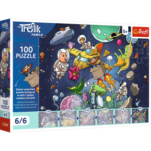 Puzzle 100 Rodzina Treflików Wujcio w kosmosie 16546