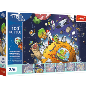 Puzzle 100 Rodzina Treflików Treflik w kosmosie 16542