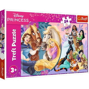 PUZZLE 24 Maxi Uśmiech przyjaźni" Disney Princess 14379
