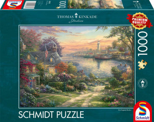 Puzzle 1000 PQ T.Kinkade Port w nowej Anglii USA 113997