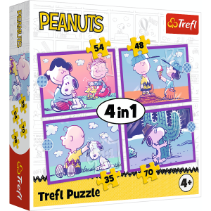Puzzle 4w1 Ze Snoopym jest wesoło 34691