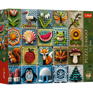 Puzzle 1000 Trefl Premium Plus Tea Time Szydełkowanie Cztery Pory Roku 12116