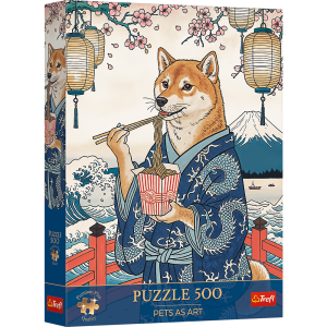 Puzzle 500 Trefl Premium Plus Pets as Art Makaronowa medytacja Shiby 37628