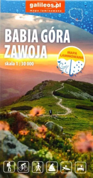 Mapa turystyczna- Babia Góra i Zawoja 1:30000
