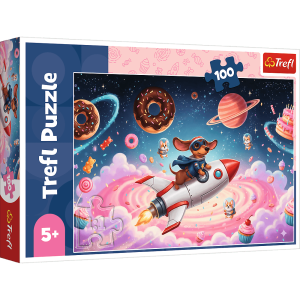 Puzzle 100 Jamnik na rakiecie 16558