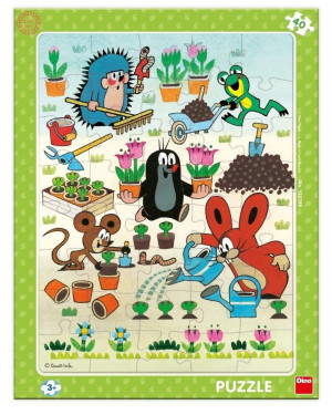Puzzle 40 ramkowe Krecik w ogródku