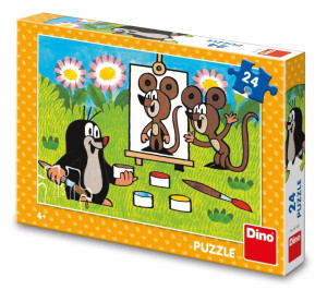 Puzzle Krecik maluje portret 24el