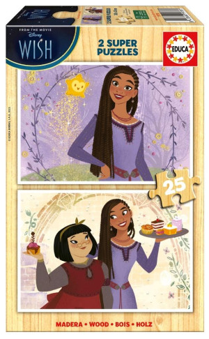 Puzzle drewniane 2x25 Życzenie