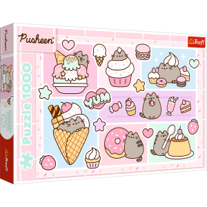 Puzzle 1000 Słodki Pusheen TREFL