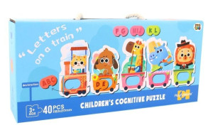Puzzle dla dzieci edukacyjne pociąg