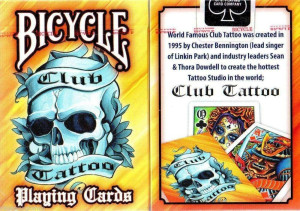 Karty do gry Bicycle Tattoo Club V2 Orange