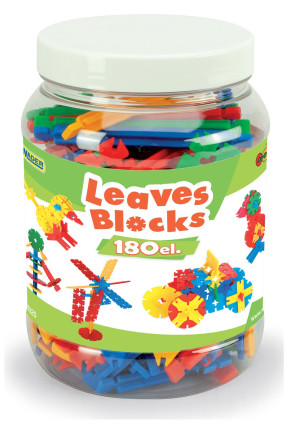 Klocki Listki słoik 180 elementów