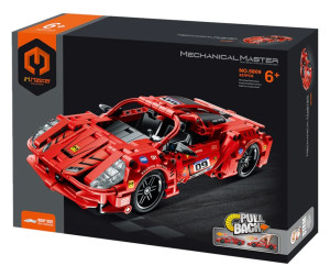 Klocki Auto wyścigowe czerwone 437el