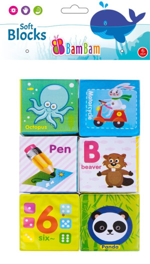 Klocki miękkie 6szt BAM BAM