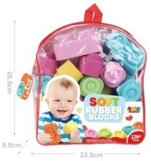 Klocki miękkie w plecaku 23szt