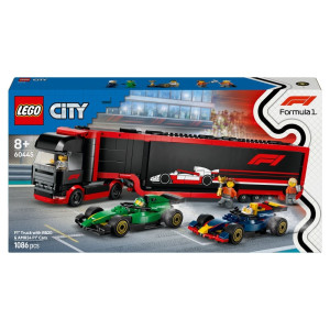 LEGO(R) CITY 60445 Ciężarówka z bolidami RB20 i AMR2