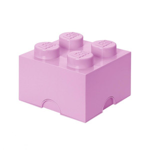 LEGO(R) pojemnik klocek czwórka różowy jasny