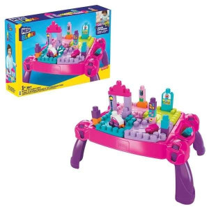 Mega Bloks Stolik z klockami Buduj i ucz się róż
