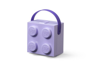 LEGO(R) pojemnik klocek z rączką czwórka lawendowy