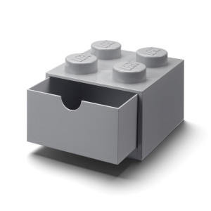LEGO(R) pojemnik klocek z szufladą czwórka j.szary