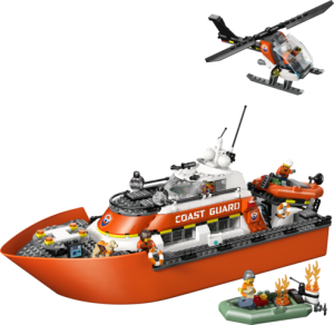 LEGO(R) CITY 60504 Łódź ratunkowa i helikopter
