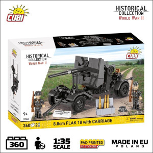 8.8 cm FLAK 18 z wózkiem transportowym