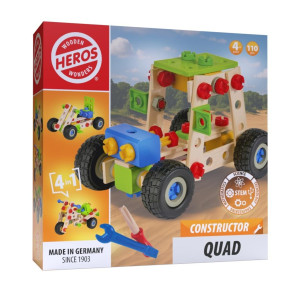 Klocki konstrukcyjne Quad drewniany 4w1 110el