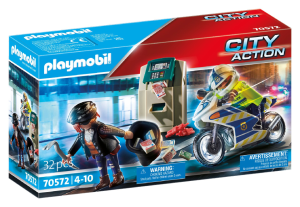 Playmobil Policyjny motor Pościg za przestępcą 70572