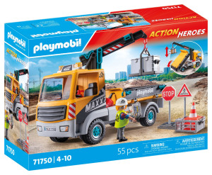 Playmobil Ciężarówka budowlana z dźwigiem 71750