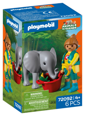 Playmobil Zoo: Słoniątko i opiekun 72092