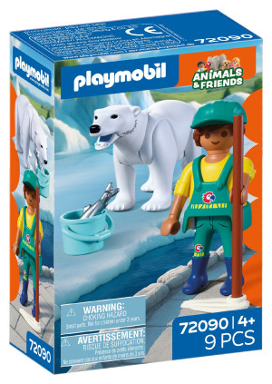 Playmobil Zoo Niedźwiedź polarny i opiekun 72090