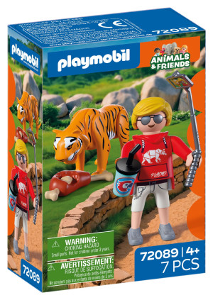 Playmobil Zoo Tygrys i odwiedzający 72089