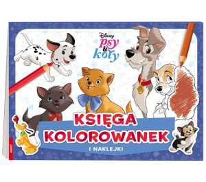 Disney Psy & koty Księga kolorowanek i naklejki BGE-9102