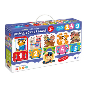 Puzzle z dziurką Pociąg z cyferkami CzuCzu