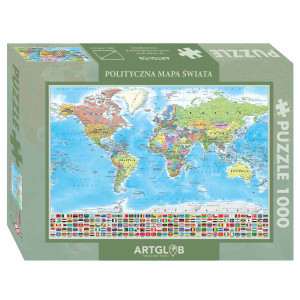 Puzzle 1000 Świat polityczny mapa